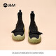 快乐玛丽（J&M）弹力袜靴女鞋2025秋季新款英伦风户外徒步登山工装马丁靴女 绿色 38 240mm