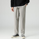 Dingfengbaoluo Pantalones casuales Rectices de nueve puntos de primavera y verano Soles Solid Color Men's Pants 9904 Khaki Gray S