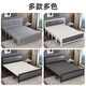 Baiyuda folding bed household double bed simple lunch break rental house adult wooden bed bedroom spliced single bed iron bed 1.2 meters gray bed frame + gray bed surface + brown pad