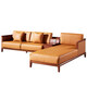 
Guangming Furniture Solid Wood Sofa Sofa Living Room Simple Combination Sofa Guifei Sofa 3892 Corner Sofa (Pedal on the Right)
