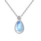 LAOLATU 999 platinum necklace for women PT950 platinum moonstone pendant light luxury Chinese Valentine's Day gift for girlfriend and wife 999 platinum necklace + Pt950 platinum pendant