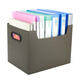 
KOBEST (KOBEST) Large Capacity High School Book Desktop Organizing Storage Box Household Clothing Storage Box Multi-function Foldable Organizing Box Textbook Storage Artifact Coffee-P9900/P9901 (with lid) Large-size-32x24x25cm