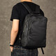 Echter Leder -Männer -Rucksack mit Kopfschicht Cowide Travel Rucksack Modetrendy Schoolbag Koreanische Version Business Computertasche Schwarz