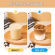 
OAK milk tea cup disposable coffee cup drink cup with lid cold drink plastic cup straw 500ML*10 set C1396