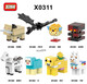 Fengxi compatible with Lego Minecraft third-party ender man, flaming man, Steve Alex, plugged building blocks, XH1585-Slime