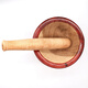 RSRDDY Thai-style chicken feet drum, Dai-flavored mortar chicken feet, household solid wood garlic grinder, wood chili pepper pounding bowl, diameter 14cm, depth 8cm, about 6 size