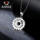 Aido Diamond Platinum Mechanical Gear Pendant Men's Fashion pt950 Platinum Pendant Weight 1.7-1.9 Grams + Delivery Leather Cord
