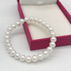 Drops of water form freshwater pearl bracelets, retractable elastic rope pearl bracelets, easy to wear and practical gifts, 7.3-8.3mm white pearls (Industry Specifications8-9mm)