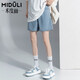 Miduli maternity shorts for women in summer thin style for women wearing straight jeans five-point mid-size pants loose wide-leg pants summer pants summer suit blue M