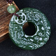 Se puede solicitar, colgante Hetian Jade Pixiu, hombres y mujeres, colgante de jade de hebilla de paz, doble colgante de pixiu jade, modelo dos M6228Z