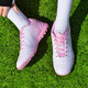 Yibulun (YIBULUN) women's pink football shoes children's nailed sneakers women's TF primary and secondary school football training shoes sports shoes women's nailed shoes 0999 white crushed 38