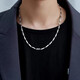 Guanpuge Fat Donglai same style men's platinum necklace PT950 platinum 2023 new melon seed chain hee platinum 3mm wide 45cm long
