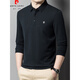 Pierre Cardin Camiseta de manga larga Autumn Cashmere de alta gama para hombres tapa de solapa de color sólida que usa padre para personas de mediana edad y personas mayores y mayores [9856] 165/m (adecuado para 100-120 Jin [Jin equivale a 0.5 kg])