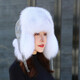 Luomei Huarou fox fur hat for women in winter trendy outdoor warm ski fur hat sheepskin hat top raccoon fur hat casual fashion Lei Feng hat blue fox natural leather hat top S head circumference 54cm-56cm