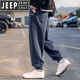 JEEP SPIRIT吉普男士休闲裤2025年秋季宽松大码新款运动裤束脚卫男款潮裤 9207黑色 加绒 L 【111-120斤】