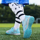 Feelaces Spitzenfreie Kinderfußballschuhe für Studenten, Männer und Frauen, Falcon TF gebrochene Nägel Klettverschluss Turnschuhe Künstliche Gras-Trainingschuhe 6195 Monate Farbe gebrochener Nägel 32 Standard Sportschuhe Größe