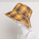 Langyue sun hat women's foldable sun hat double-sided plaid fisherman hat fashion casual hat LPMZ193310 yellow