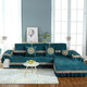 Love the Life Chenille Sofa Cushion Set Four Seasons Universal Sofa Cover Scarf All-in-One Nordic Anti-Slip Sofa Cushion Palace Style Peacock Green 80+20*210cm