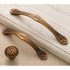 
XMSJ American antique yellow bronze furniture hardware handle European cabinet cabinet drawer wardrobe door handle new Chinese small 6627 yellow bronze-96