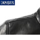 
Kaiser (KAISER) genuine leather leather jacket for men Hepburn grade goat leather jacket vertical lapel motorcycle leather jacket young commuter business jacket black XL (175) (suitable for 120-140Jin [Jin equals 0.5 kg])