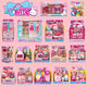 Yiyan Pink Kaninchenküche Kühlschrank Mini-Schminktisch Simulation Medizinisches Werkzeug Waschmaschinen Mädchen spielen Hausspielzeug 17062 Yiyan Pink Rabbit-Fashion Tasche