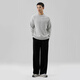 Pantalones casuales de mierda para hombres de otoño e invierno versátil colgando sueltos cómodos pantalones rectos de pierna ancha 4873 negros l