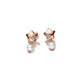 PANDORA Lucky Star Series One Piece Pearl Star Earrings Rose Gold Birthday Gift for Girlfriend