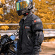 Duhan (DUHAN) motorcycle riding suit men's four-season anti-fall motorcycle suit off-road racing suit rider pants D-020 black top XL