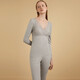 
Jinsanta autumn clothes and trousers for women, silk lace splicing, warm and simple underwear with cups, 1NYFAD104 龙雨9227 XL