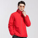 BRELRMON加绒外套风衣男女冲锋衣单层秋冬防风保暖软壳工装韩版户外夹克 9930A中国红-男【纯色】 M