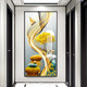 Xiaolulin porch decorative painting modern simple vertical version abstract hanging painting sofa background wall mural corridor crystal porcelain painting 3-Lulu Gaosheng 11154 Tempered crystal porcelain 110*220 cool black-customized