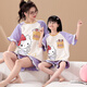 
Langsha mother and daughter parent-child dress pajamas girls summer short-sleeved thin cotton home clothes little girl student summer suit LYP684 M women 150-160CM/80-98Jin[Jin equals 0.5 kg]