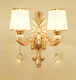 Film and television wall lamp LED European style bedroom bedside lamp living room background decorative wall lamp atmospheric KTV hotel crystal wall lamp X718 single head