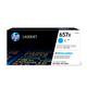 HP (HP) 657A / 657X Cartouche de toner d'origine CF470X Boîte en poudre de cartouche de toner noir applicable à M681 / M682 Imprimante de la série CF471X CARTRIDE DE TONER CYAN 657X (environ 23 000 pages))