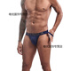 Chic Doll Sthong Men's Souswear Men's Underwear Double Tile Coton confortable et respirant Fil Sexy Low Hip Lift High Cross Cross European et American White 1 Strip L