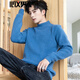 Der neue Herbst- und Winter-Halb-Turt-Turtleneck-Pullover für Männer im koreanischen Stil, verdickter Basishemd, vielseitige warme Strickfaden-Faden-Mantel-Trend 9905 Khaki L (110-125jin [Jin gleich 0,5 kg])