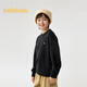 Balabala [officiel authentique] Vêtements pour enfants 2024 Nouveau pull d'enfants moyens grandes filles pour enfants bébé pulvérisation garçons polyvalents noirs 90001 175 cm