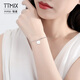 TTMIX Platinum Bracelet PT950 Retro AB Chain Platinum Bracelet Women's Fashion Versatile Hand Accessories Gift 6.3-6.5g Length 18cm (One-word Buckle)