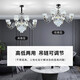 
Erqi 2025 new lamps modern simple household atmospheric light luxury bedroom Nordic creative living room chandeliers 825-6 heads (three colors to change light)