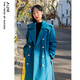Ohm (AUM) [Même modèle dans le centre commercial de commerce] Aum OHMCHUN'S NOUVEAU PRODUIT LAC BLUE DOUBLE CONTRONTRE LE MONTRAGE Veste de trench de longueur moyenne pour les femmes Lake Bleu M