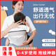 YOUMEIZHEN Japanese baby holding tool, hands-free newborn baby baby carrier, lightweight horizontal front holding waist stool, simple and breathable, deep space gray (mesh version), one size fits all (20kg load-bearing)