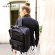 Donut Macaroon Donut Black Pure Black Men and Women Sac à école de voyage en plein air sac à dos léger 16L