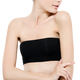 Langsha tube top women's 2-piece tube top anti-exposure one-piece bra padless bra strapless black 2 pieces one size fits all/80-120 Jin Jin equals 0.5 kg