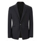 TRIES stretch knit TRIES men's lapel collar knitted suit spring new business slimming high elastic black blue L 48 (170/88A)