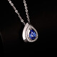 Tingliang 0.5 carat royal blue sapphire necklace 18K gold inlaid diamond color treasure pendant ready-made single pendant