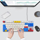 罗技（Logitech） K835 机械键盘 有线游戏键盘 TTC轴 84按键办公键盘 拼色键盘 罗技K835红轴-蓝白键帽款