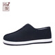 Shiju printemps et automne chaussures en tissu traditionnel hommes chaussures paresseuses rétro vieil homme grand-père d'âge moyen et de papa âgée