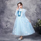 Remember Elsa Princess Dress Autumn and Winter New Frozen Elsa Girls Dress Children's Skirt New Year Dress Elsa Sweater Blue 120 (recommended height 110-120cm)
