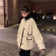 Yuanle Shen Herbst und Winter Neues kleines Duftstil-Design Nachahmungslamm Lammfell lose mittelgroße Internet-Promi-Langarmjacke für Frauen modisch 695# Taschenlammfell weiß hochwertiger Version L 106-120jin [Jin gleich 0,5 kg] [authentische Qualität]