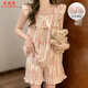 Xiangyaxin-Pyjamas mit Brustpolster für Frauen im Sommertag Student Hosentender Kurzfilme Süßes und niedliches, farbiges Mädchen Dünne Heimkleidung Set 9906 Schwarzer Plaid XL 115-125jin [Jin ist 0,5 kg]